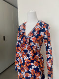 Madi With Love orange wrap around Dress