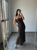 Aeffe Black Sheer long Dress