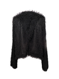 Emoda stylish black fringe top