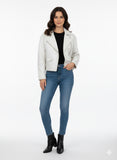 Elisabetta Franchi white leather jacket