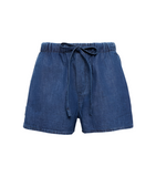 Valentino Chambray blue drawstring denim shorts