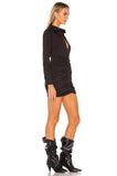 Superdown Colette Rouched Black dress