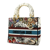 Christian Dior Multicolor Lady D-Lite Constellation Embroidery Medium Bag