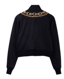 H & Moschino black and gold chains jacket