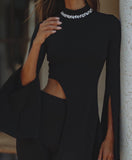 Chic le Frique Lisette black long top