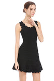 Revolve black layered bodycon dress