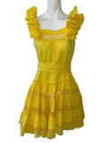 Berla Couture yellow ruffled straps dress