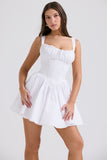 House of CB Natassia white cotton mini dress