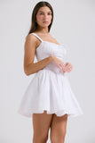 House of CB Natassia white cotton mini dress