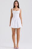 House of CB Natassia white cotton mini dress
