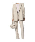 IRO beige and white stripped blazer