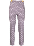 Elisabetta Franchi purple print leggings/pants