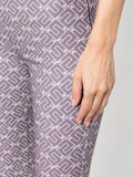 Elisabetta Franchi purple print leggings/pants