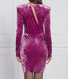 Patrizia Pepe purple velvet mini dress