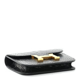 NEW Hermes Black Croco wallet on belt