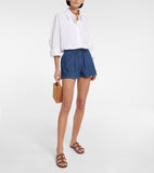 Valentino Chambray blue drawstring denim shorts