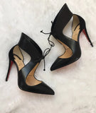 Christian Louboutin Self-Tied Ferme-Rouge 100 black pumps