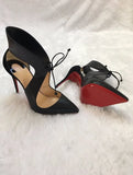 Christian Louboutin Self-Tied Ferme-Rouge 100 black pumps