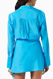 GAUGE81 Blue Gravia Mini Dress in Silk