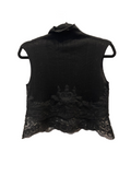 Ermanno Scervino Black lace patchwork knitted top