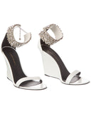 Giuseppe Zanotti Jetaime 105 Patent White Wedge Sandal