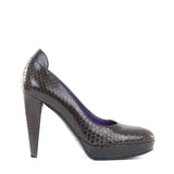Sergio Rossi Snakeskin Platform Leather Pumps