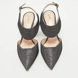 Nicholas Kirkwood Gray Glitter Ankle Strap Pumps