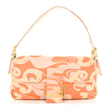 Fendi 2001 Vintage Orange Psychedelic Swirl Baguette Bag
