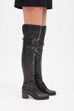 Christian Louboutin Black Karialta 70mm Thigh High Leather Boots
