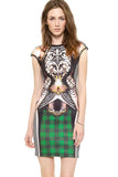 Clover Canyon Slim Tartan Print Mini Dress