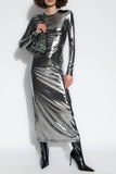 Diesel D-Mathi Metallic Maxi Dress