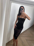 MESHKI Black Mesh dress