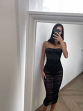 MESHKI Black Mesh dress