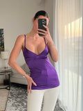 DOLCE & GABBANA Purple Silk Top