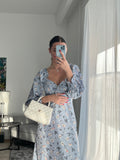 Manera Odevatca blue floral dress