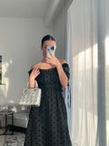 MANERA ODEVATCA black polka dot dress